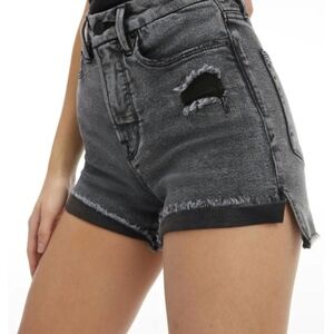 Good American NWT Good Curve Black Denim Shorts